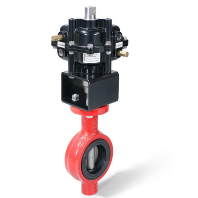 ISO9001 pneumatische Vleugelklep 0.3-0.8mpa DN50